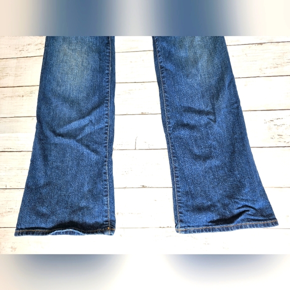 Eddie Bauer Dark Blue Denim Jeans Straight Fit Bootcut Size 8 Great condition - Picture 6 of 8